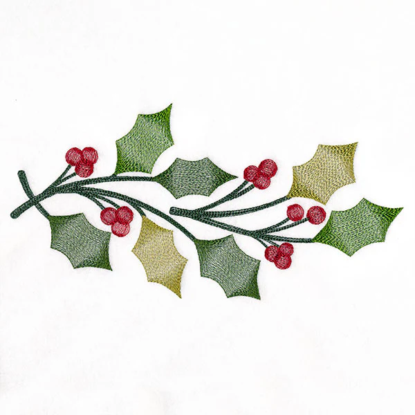 Merry and Sheer Christmas Holly Border - Image 3