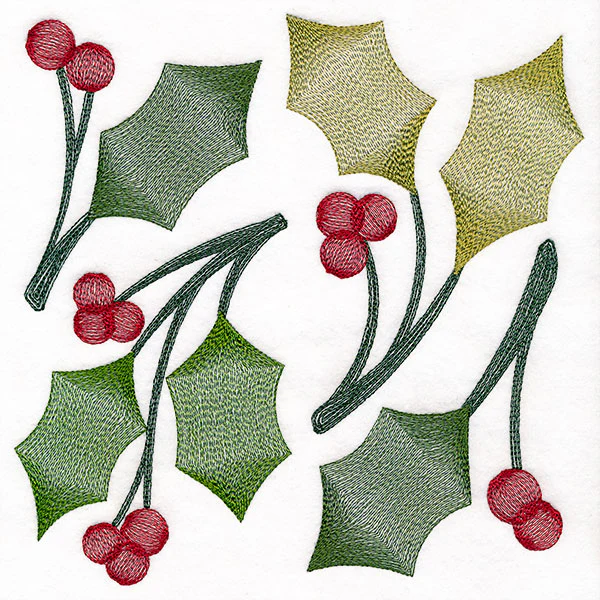 Merry and Sheer Christmas Holly Square - Image 5