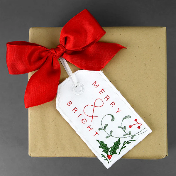 Merry & Bright Tag (In-the-Hoop)