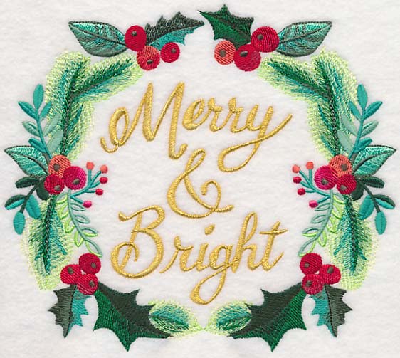 Merry & Bright Wreath in Watercolor - Image 4