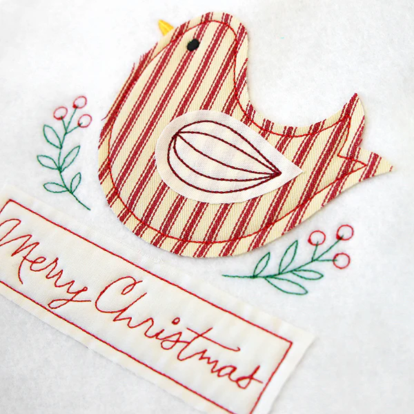 Merry Christmas Country Bird (Crafty Cut Applique) - Image 4