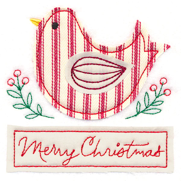 Merry Christmas Country Bird (Crafty Cut Applique) - Image 5