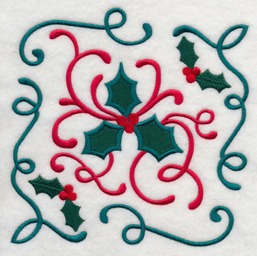 Merry Christmas Holly Square - Image 2