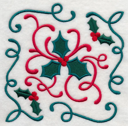 Merry Christmas Holly Square - Image 3