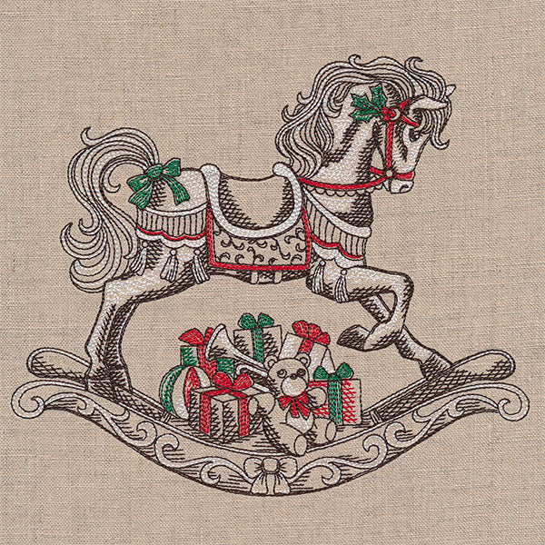 Merry Christmas Rocking Horse Etching - Image 4