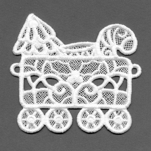 Merry Christmas Train Bunting - Decorations Car (Lace) - Image 3