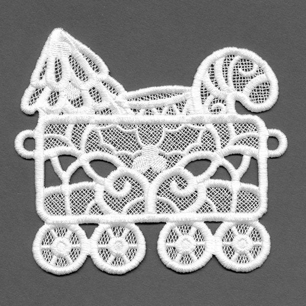 Merry Christmas Train Bunting - Decorations Car (Lace) - Image 5