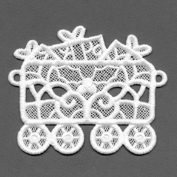 Merry Christmas Train Bunting - Gifts Car (Lace) - Image 3