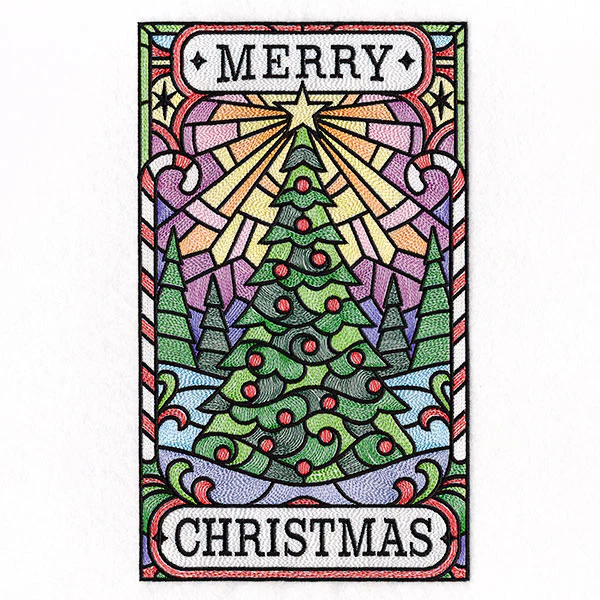 Merry Christmas Tree Stained Glass Sign - Image 12