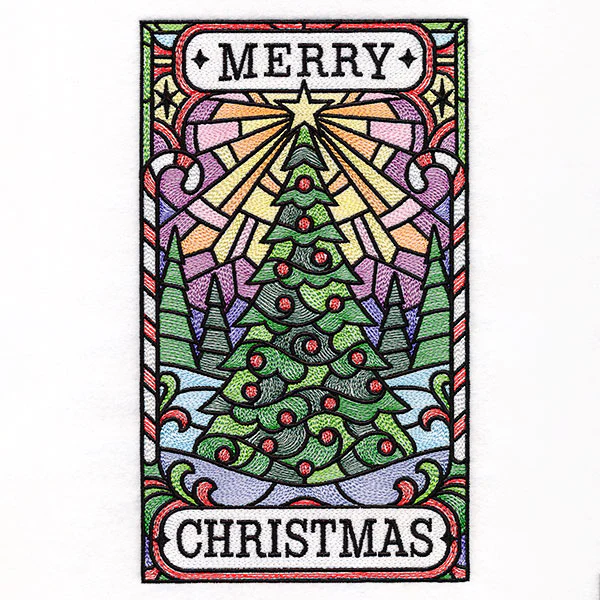 Merry Christmas Tree Stained Glass Sign - Image 15