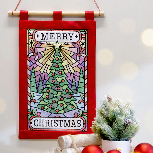 Merry Christmas Tree Stained Glass Sign - Image 8