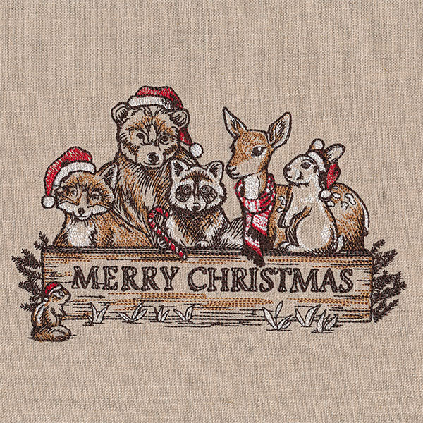 Merry Christmas Welcome Woodland Animals Feature - Image 7
