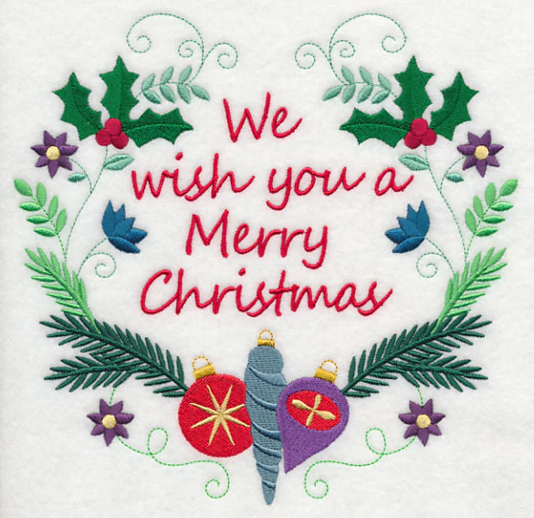 Merry Christmas Wishes Wreath