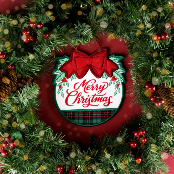Merry Christmas Wreath Sign (In-the-Hoop) - Image 15