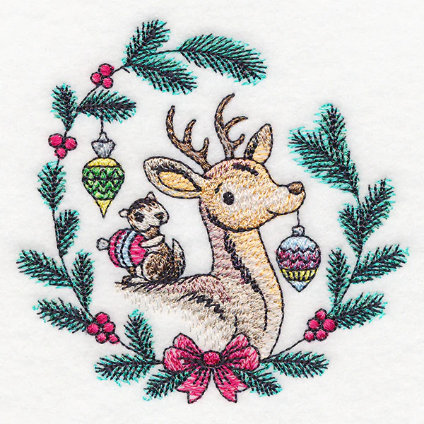 Merry Deer & Chipmunk in Watercolor - Image 5