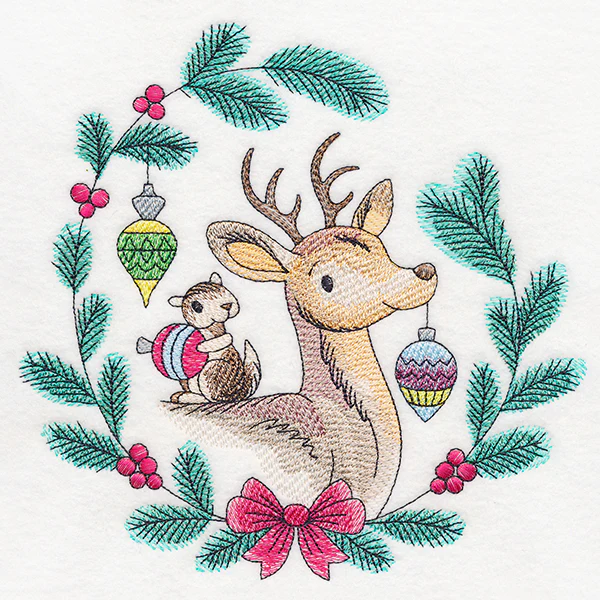 Merry Deer & Chipmunk in Watercolor - Image 6