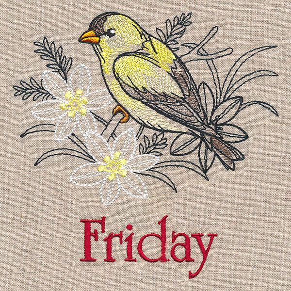 Merry Friday - Goldfinch with Stars of Bethlehem - Image 3