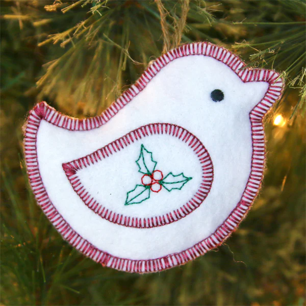 Merry Magic Bird Ornament (In-the-Hoop) - Image 2