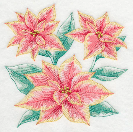 Merry Marble Poinsettia Sketch - Image 3