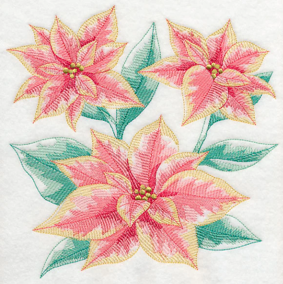 Merry Marble Poinsettia Sketch - Image 6