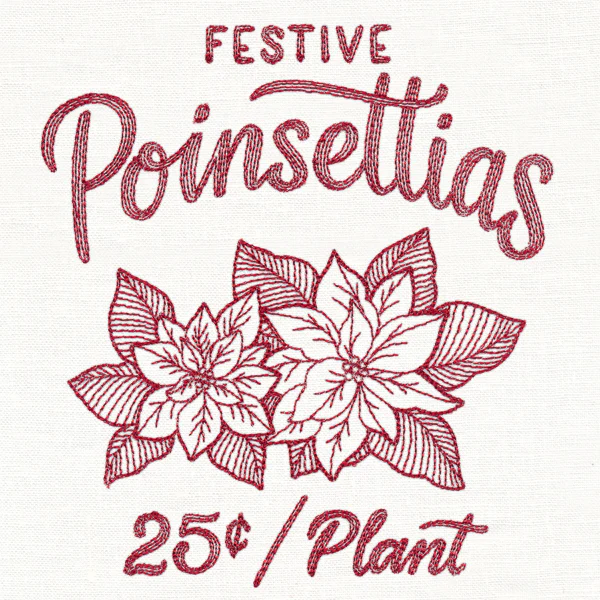 Merry Market - Festive Poinsettias - Image 2