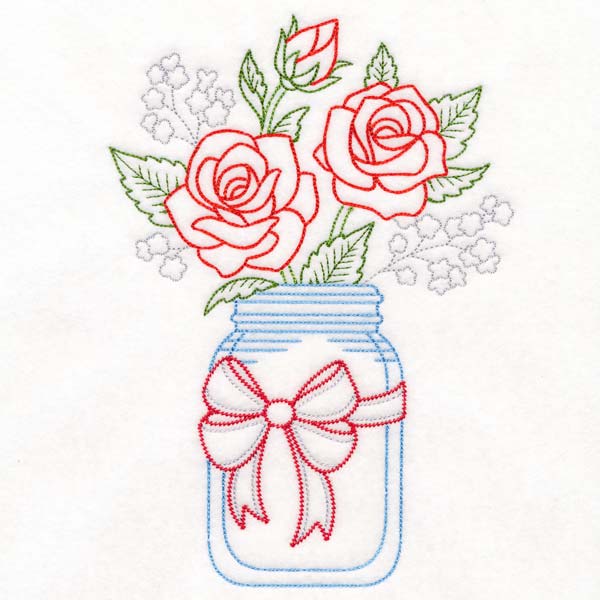 Merry Mason Jar - Christmas Rose - Image 2