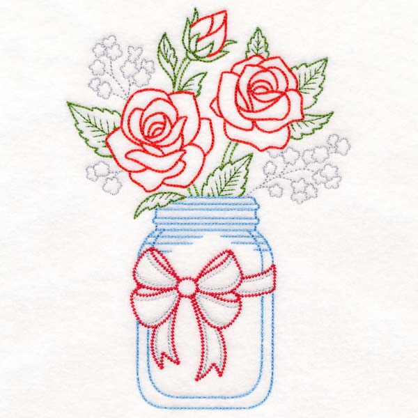 Merry Mason Jar - Christmas Rose - Image 3