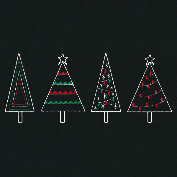 Merry Modern Christmas Tree Border - Image 5