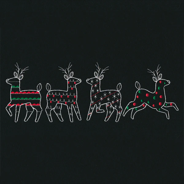 Merry Modern Reindeer Border