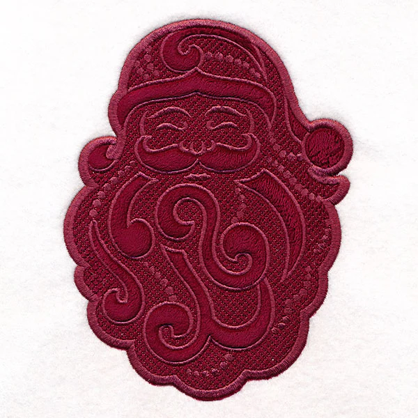 Merry Santa (Applique) (Embossed) - Image 3