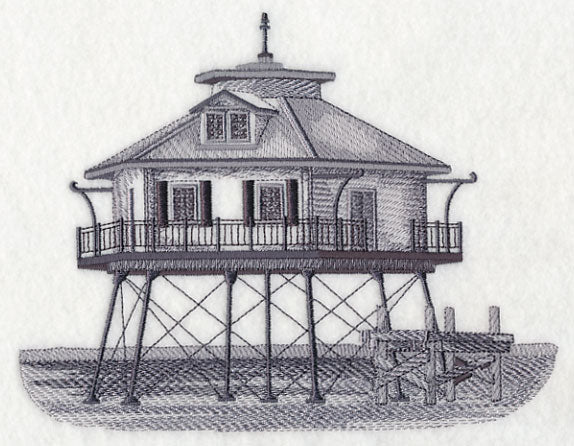 Middle Bay Lighthouse Sketch (Alabama) - Image 2