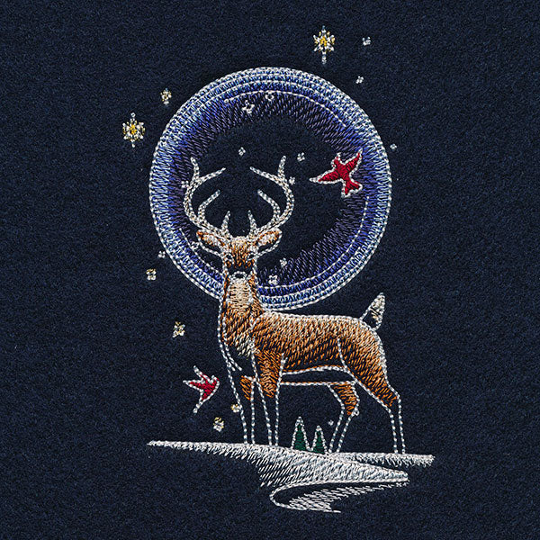 Midnight Christmas Garden - Deer & Moon - Image 2