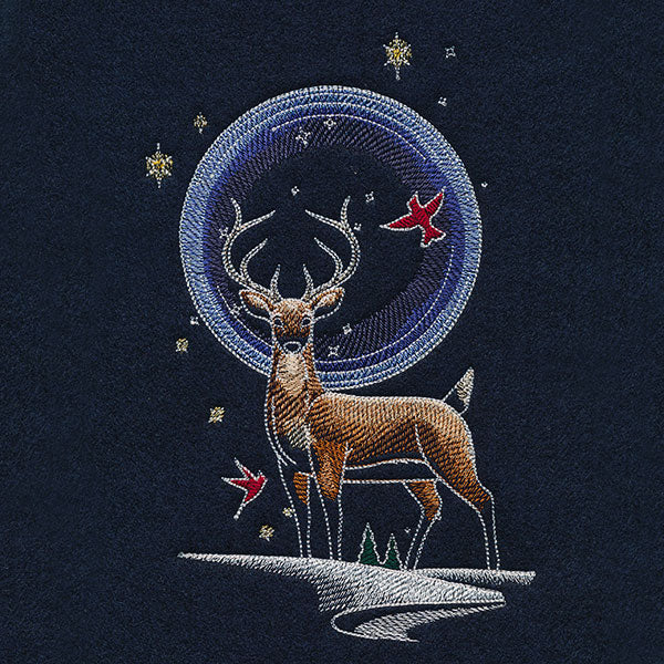 Midnight Christmas Garden - Deer & Moon - Image 4