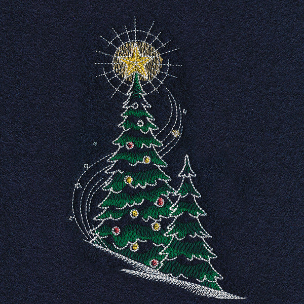 Midnight Christmas Garden - Two Christmas Trees - Image 2