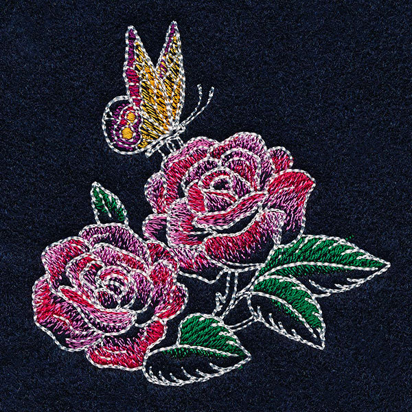 Midnight Garden Monarch & Roses Accent - Image 2