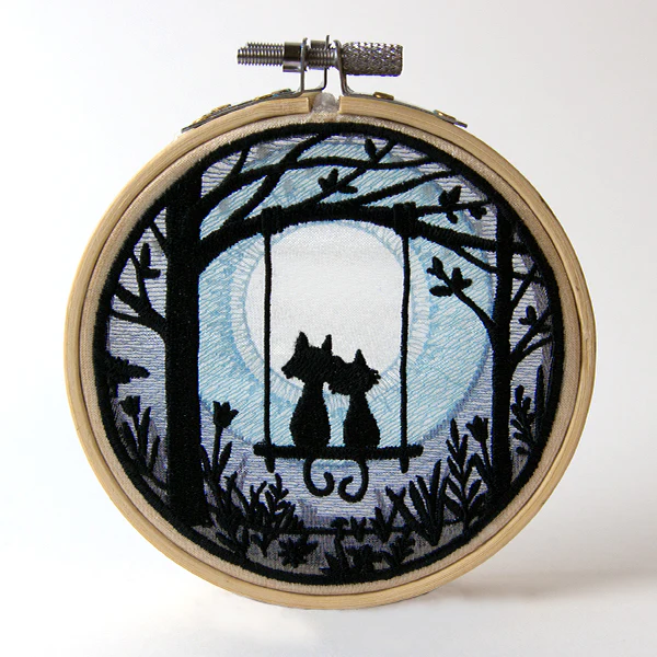 Midnight Meowmance Shadowbox (Organza) - Image 2
