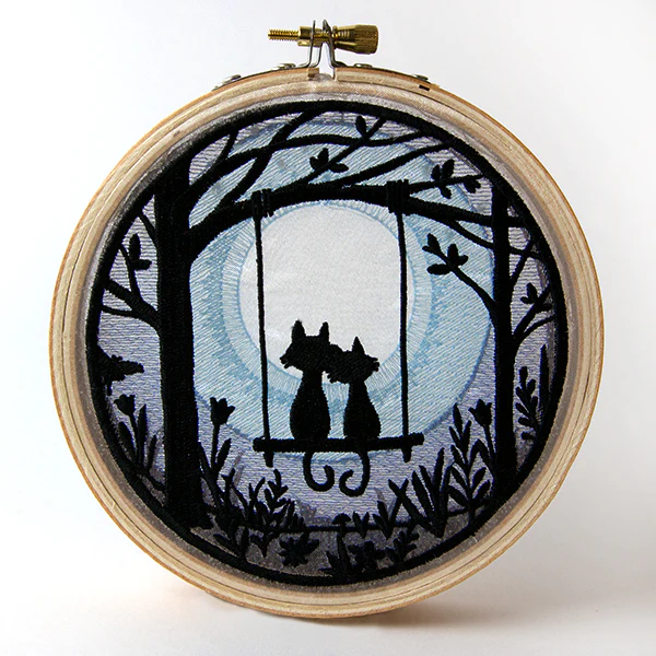 Midnight Meowmance Shadowbox (Organza) - Image 3