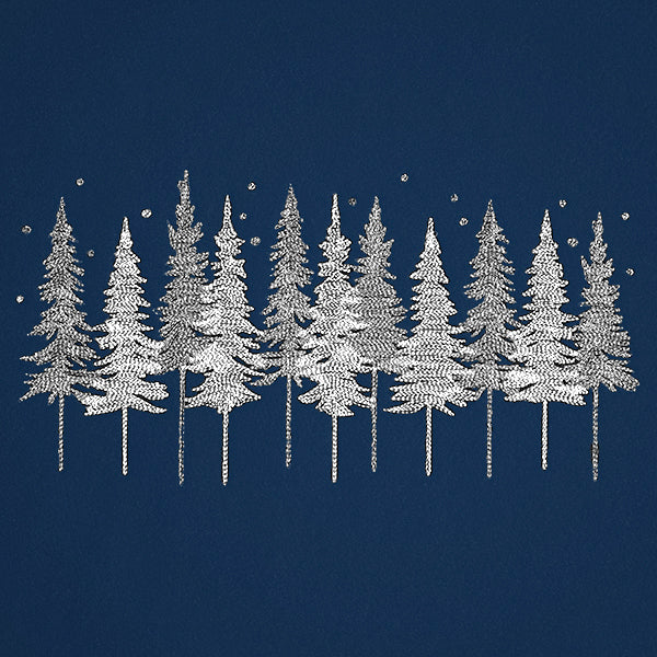Midnight Snowy Forest Border - Image 3