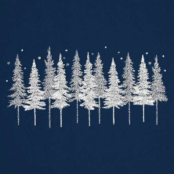 Midnight Snowy Forest Border - Image 7