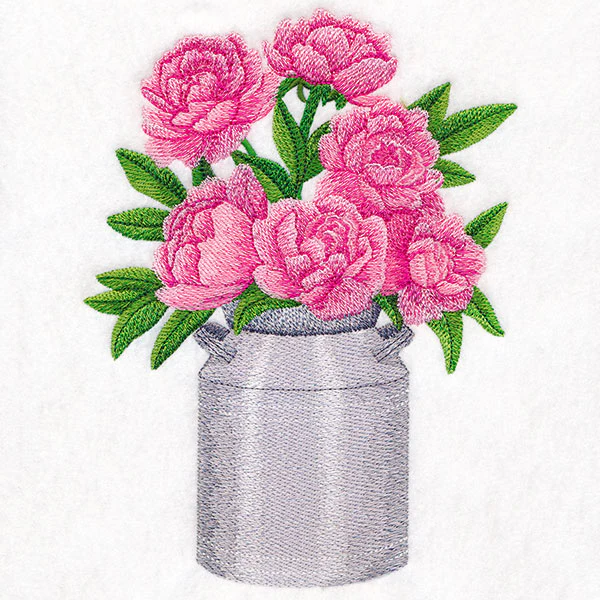 Milk Can Peony Bouquet - Image 3
