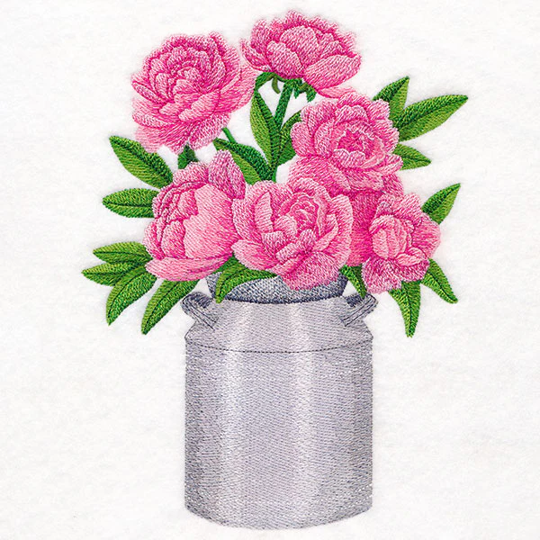 Milk Can Peony Bouquet - Image 7