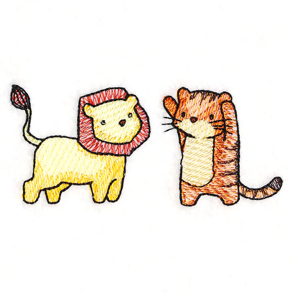 Mischievous Tiger and Lion - Image 3