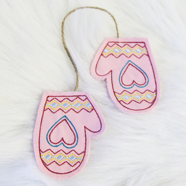 Mitten Pair Ornament (In-the-Hoop) - Image 3