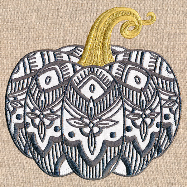 Modern Art Deco Pumpkin (Applique) - Image 3