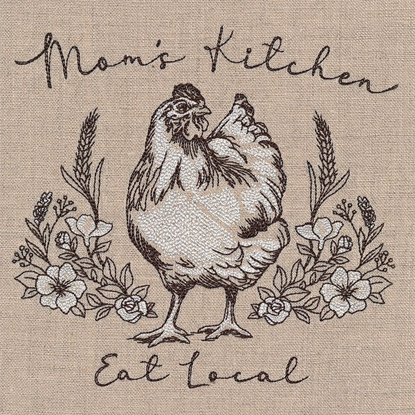 Mom’s Kitchen, Eat Local Chicken Etching - Image 3