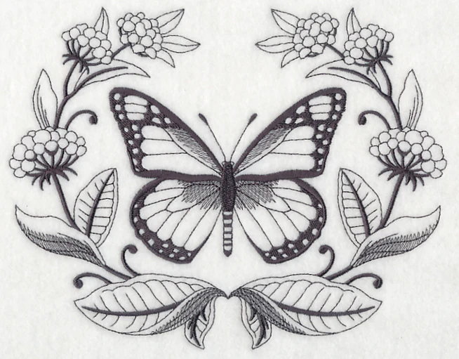 Monarch and Milkweed Laurel