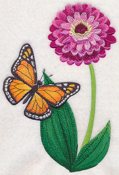 Monarch and Zinnia - Image 3