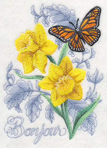Monarch Butterfly and Daffodils - Image 3