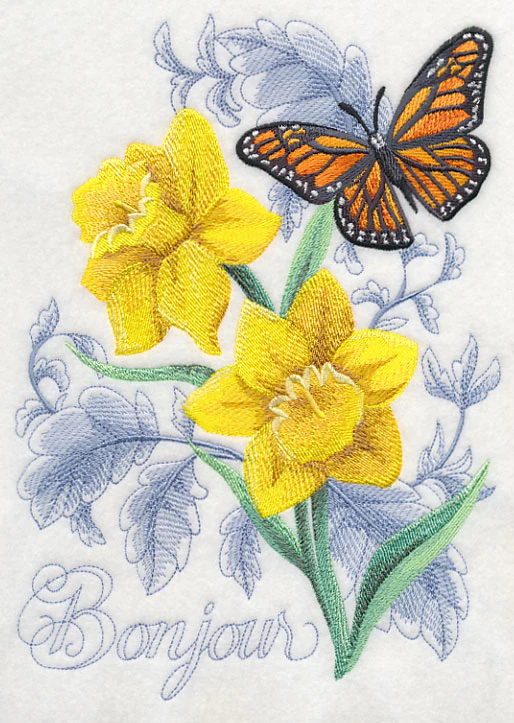 Monarch Butterfly and Daffodils - Image 4