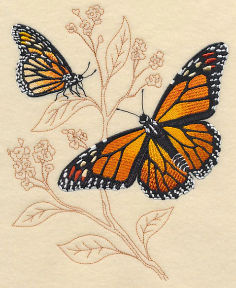 Monarch on Delicate Leaf - Image 2